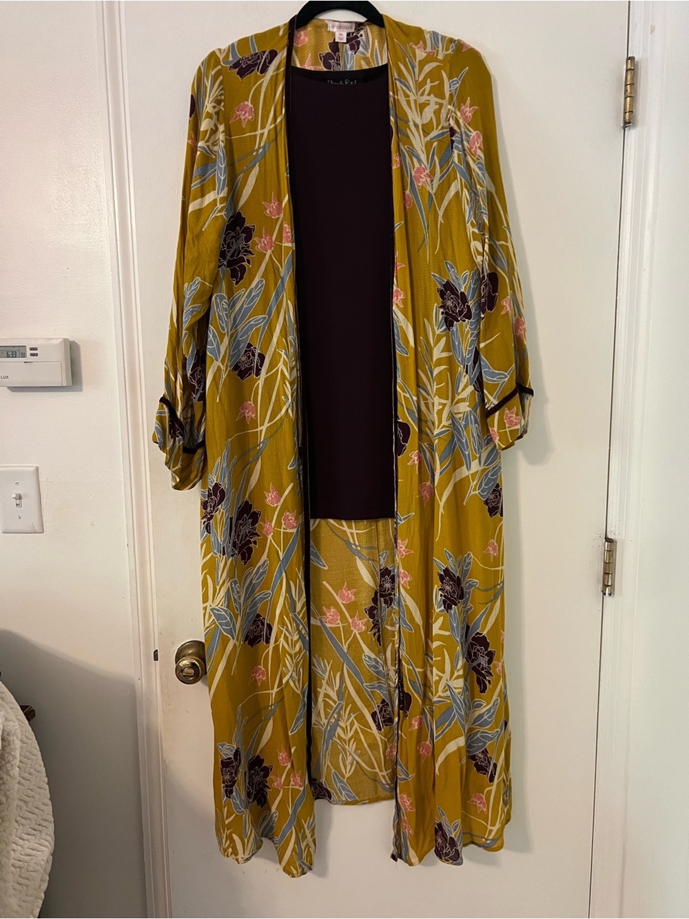 Xhilaration Mustard and Plum Floral Kimono & Diane Von Furstenberg tunic size 1X